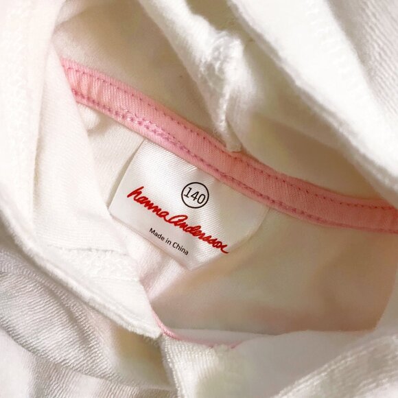 Hanna Andersson White Terrycloth Swim Coverup, Size 10 - Picture 3 of 4